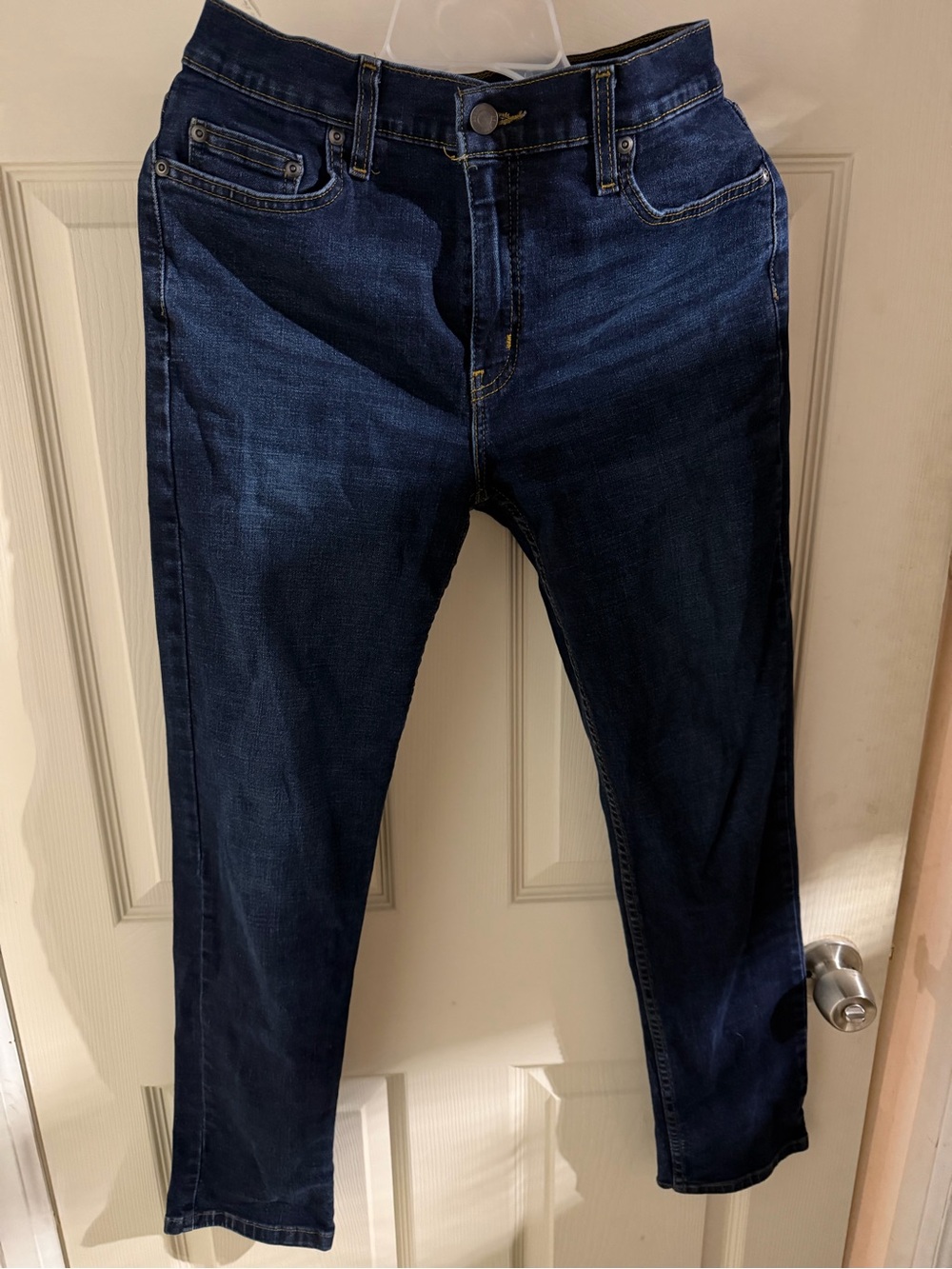 George Men's Deep Indigo Slim Straight Jeans